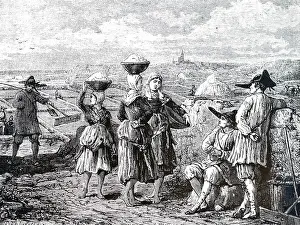 Breton: An engraving depicting Breton workers