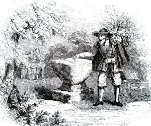 Passed: An engraving depicting the Broad Stone used during
