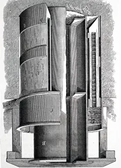 Digging: An engraving depicting C. C. Hacket's method of
