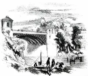 Camden: An engraving depicting Camden Bridge