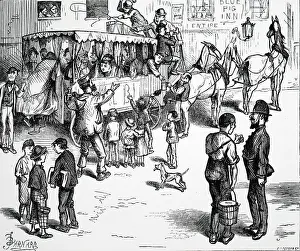 Barnard: An engraving depicting a Char-a-Banc outing from