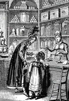 Bought: An engraving depicting a child being bought sweets