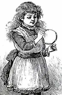 Arranged: Engraving depicting a child learning to count