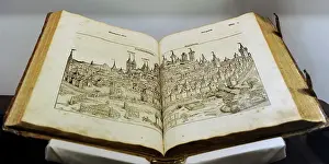 Chronicle: Engraving depicting the city of Nuremberg. Nuremberg Chronic