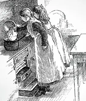 Pupil: Engraving depicting a class of girls