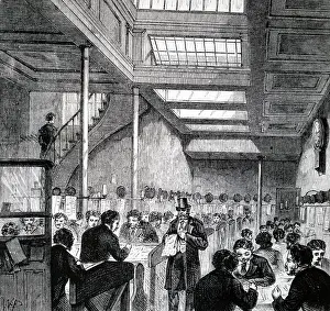 Clearing: Engraving depicting the Clearing House at the