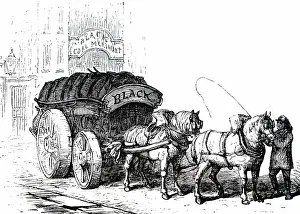 Coalman: An engraving depicting a coalman making a delivery