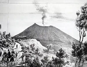 Cone: An engraving depicting the cone of Vesuvius