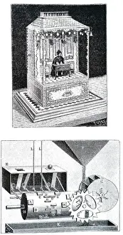 Appear: An engraving depicting the Conjuror automaton
