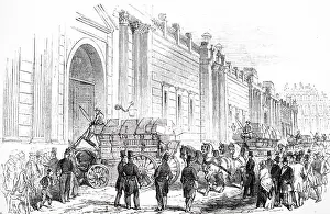 Californian: Engraving depicting the consignment of Californian gold