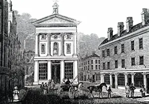 Briggate: An engraving depicting the Corn Exchange
