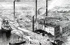 Boiler: An engraving depicting Crosfield's soap works