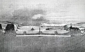 Dover: An engraving depicting a cross-section of the