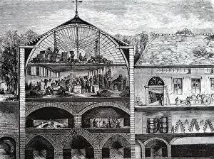 Establishment: An engraving depicting a cross section of MoEot