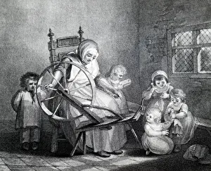 Learn: Engraving depicting a Dame school