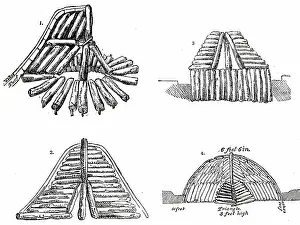 Charcoal: Engraving depicting different methods of constructing a pile