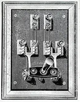 Switch: Engraving depicting a dipole main switch