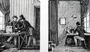 Chronicle: An engraving depicting the direct telegraph line