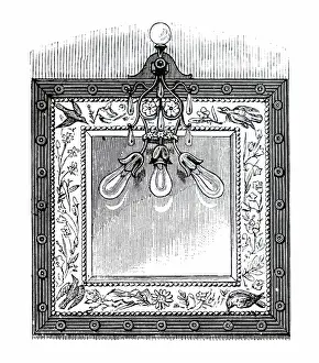 Edison: Engraving depicting an Edison incandescent electric