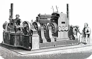 Edison: Engraving depicting Edison's Thousand-light machine