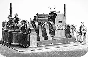 Edison: Engraving depicting Edison's Thousand-light machine