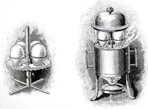 Boil: An engraving depicting an egg-cooker