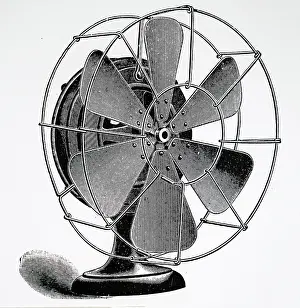 Conditioning: Engraving depicting an electric fan