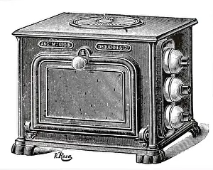 Stove: An engraving depicting an electric oven
