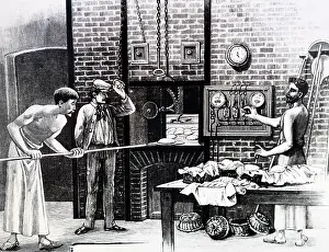 Wound: An engraving depicting an electrically heated bread oven