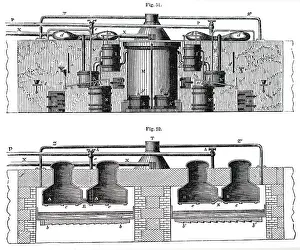 Elevation: An engraving depicting an elevation and sectional