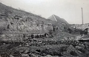 Excavations: An engraving depicting the Eringdorf excavations