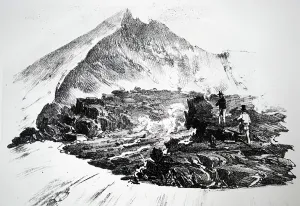 Vesuvius: An engraving depicting the eruption of Mount Vesuvius