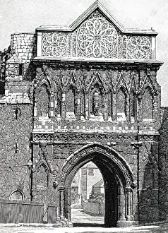 Ethelbert: An engraving depicting the Ethelbert Gate