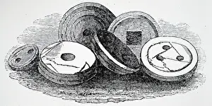 Examples: An engraving depicting examples of Kimmeridge