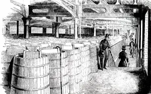 Southwark: An engraving depicting the fermenting tanks