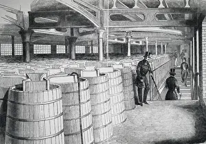 Southwark: An engraving depicting the fermenting tanks