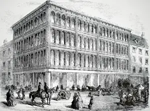 Erected: An engraving depicting the Gardiners Building, Glasgow