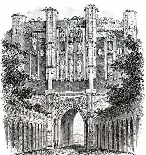 Thornton: An engraving depicting the gateway of Thornton Abbey