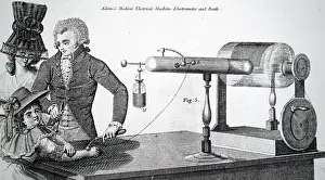 Therapy: Engraving depicting George Adams static electric machine