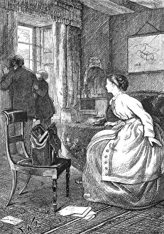 Equal: Engraving depicting a Gladstone bag