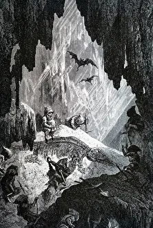 Palaeontology: An engraving depicting gnomes of German legends