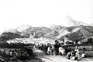 Clermont: An engraving depicting Grape Harvest: Clermont