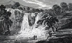 Durham: An engraving depicting the High Force waterfalls
