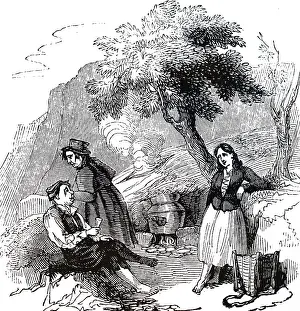 1844: An engraving depicting an Illegal still in Connemara