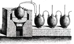 Carbon: An engraving depicting the industrial preparation