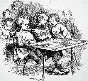 Boarding: Engraving depicting an infant class