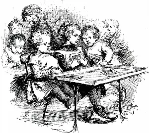 Boarding: Engraving depicting an infant class