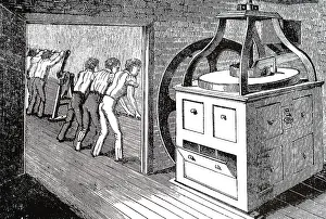 Hertford: An engraving depicting the inmates operating Herbert's