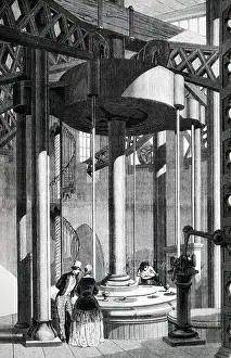 Pumping: An engraving depicting the interior of the Lyden