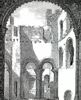 Rochester: An engraving depicting the interior of remains